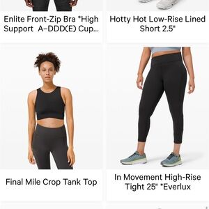 Lululemon Final Mile Crop Tank Top Size 6